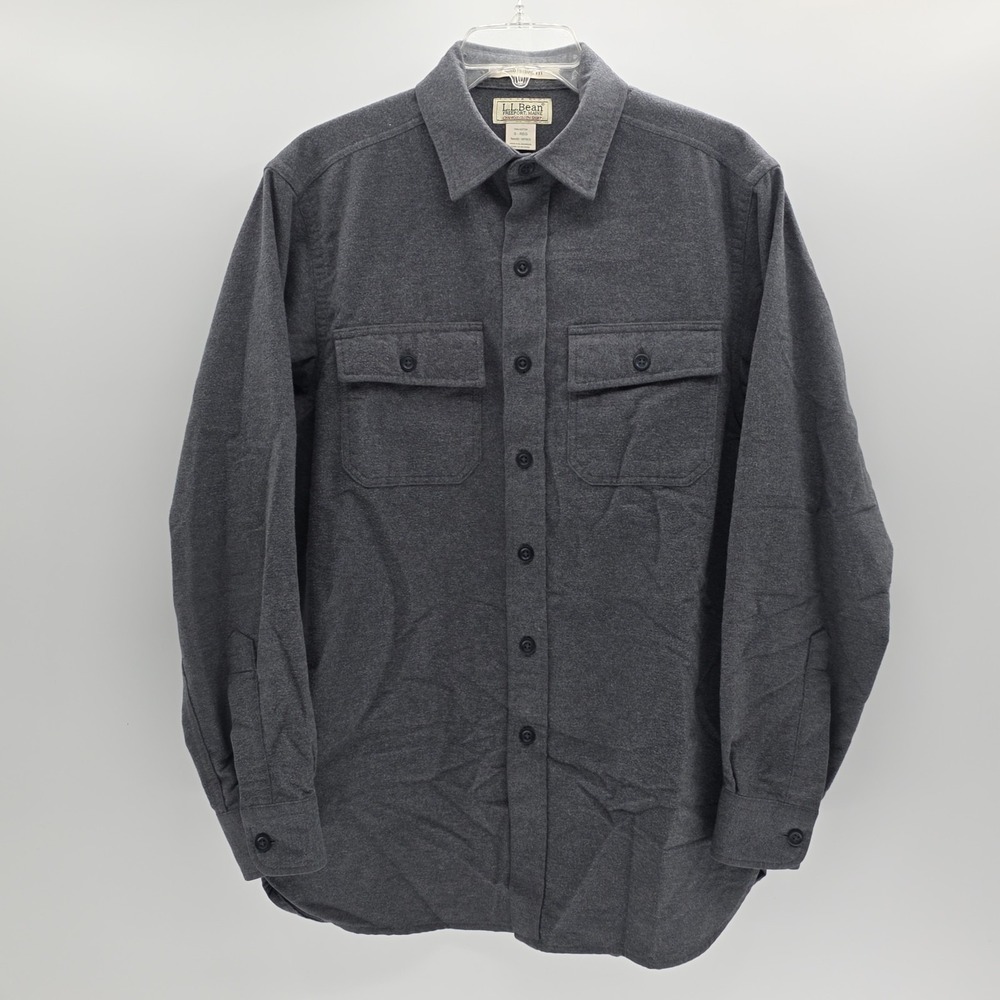 Vintage LL Bean Chamois Flannel Shirt Mens Small Long Sleeve Traditional Fit - Picture 1 of 7